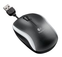 Logitech Corded Mouse M125 (Silver) (Renewed)