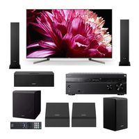 Sony XBR75X950G 75" BRAVIA 4K Ultra HD HDR Smart TV (2019 Model) with Sony STRDN1080 7.2 Dolby Atmos Wi-Fi Network Receiver and Complete Sony 8 Speaker System