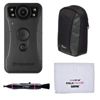 Transcend DrivePro Body 30 1080p HD Wi-Fi Video Camera Camcorder with Case + Pouch + Cleaning Kit