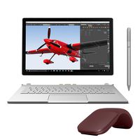 Microsoft Surface Book 2-in-1 Touchscreen Business Laptop with Perfromance Base, Core i7 up to 3.40 GHz, GTX 965M, 8GB RAM, 256GB SSD, Win 10 Pro w/ Surface Pen, Burgundy Arc Mouse (Renewed)