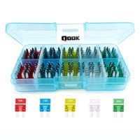 120 Pieces Assorted Car Truck Standard Blade Fuse Box Set Assortment Kit(10 15 20 25 30 AMP),Blue Box