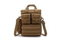 Tactical Military Laptop Messengen Bag Computer Shoulder Bag Men Handbags Heavy Duty with Shoulder Strap (Tan)