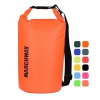 MARCHWAY Floating Waterproof Dry Bag 5L/10L/20L/30L, Roll Top Sack Keeps Gear Dry for Kayaking, Rafting, Boating, Swimming, Camping, Hiking, Beach, Fishing (Orange, 5L)