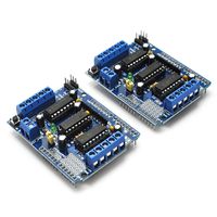Gikfun L293D Motor Driver Shield Duemilanove Mega UNO R3 AVR ATMEL for Arduino + 12Pin Male to Female Jumper Wire for Dupont DIY Kit (Pack of 2pcs) EK8474