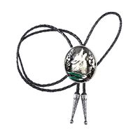 bolo tie for man balo tie western cowboy cowgirl tie (Howling Wolf)