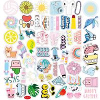 Vsco Stickers for Water Bottles 100pcs Cute Waterproof Laptop Stickers for Girls Teens Suitable for Hydro Flask Guitar Luggage Photo Bike