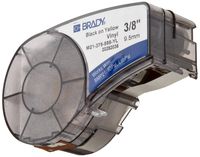 Brady M21-375-595-YL BMP21 Tape B- 595 Indoor/Outdoor Vinyl Film Size: 3/8" x 21' BLK/YEL