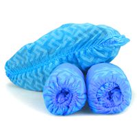 Premium 100 Pack (50 Pairs )Disposable Boot & Shoe Covers - Durable, Water Resistant, non-slip, non-toxic, Recyclable, blue, stretchable fits up to size 11 US Men and 13 US Women