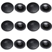Hifonics Zeus 6.5 Inch 3 Way 300W Shallow Mount Coaxial Speakers (12 Pack)