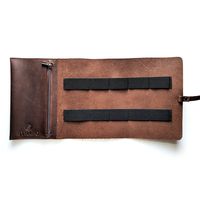 Valmor Genuine Leather Accessory Pouch - Handmade Leather Cord Organizer for Men and Women - Durable Electronic Gadgets Carrying Case for Chargers, Earphones, Keys, Memory Cards and Other Small