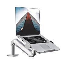 MPK Gas Spring Laptop Mount for Desk/Laptop Arm for Desk,Single Gas Spring Monitor Arm/Monitor Mount for 32" Monitor,Laptop Tray for 12"~ 17" Laptop