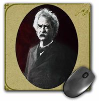 3dRose LLC 8 x 8 x 0.25 Inches Mark Twain Vintage Magic Lantern Slide Portrait Mouse Pad (mp_16153_1)