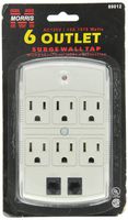 Morris Products 89012 6 Outlet Surge Wall Tap Phone/Fax/Modem Protection