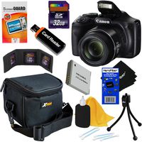 Canon Powershot SX540 HS 20.3MP Digital Camera with 50x Optical Zoom, Built-in Wi-Fi & Full HD 1080p Video (International Version) + NB-6L Battery + 8pc 32GB Accessory Kit w/HeroFiber Cleaning Cloth