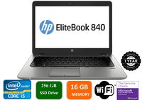 HP EliteBook 840 G2 Notebook PC - Intel Core i5-5200U 2.1GHz 16GB 256GB SSD Webcam Windows 10 Professional (Renewed)