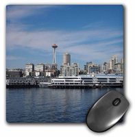 3dRose LLC 8 x 8 x 0.25 Inches Mouse Pad, Seattle on The Bay View Photograph (mp_65219_1)