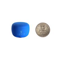 World's Smallest Portable Bluetooth Speaker - Great Audio Quality for its Size - 30+ Feet Range - Photo Selfie Button Answer Phone Calls Compact Compatible with Latest Phone Software (Blue)