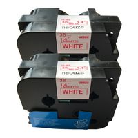 NEOUZA 2PK Compatible for Brother P-Touch Laminated TZe TZ 262 Label Tape Red on White Width 1.5" 36mm x Length 26.2' 8m