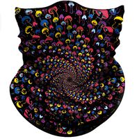 Obacle Seamless Bandana for Rave Face Mask Dust Wind UV Sun Protection Neck Gaiter Tube Mask Headwear for Women Men Festival Party Motorcycle Riding Fishing Outdoor (Colorful Spiral Jellyfish)