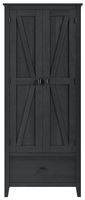 SystemBuild Farmington 30" Wide Storage Cabinet, Black Oak