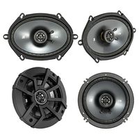 2) Kicker 40CS654 6.5" 300W + 2) 40CS684 6x8" 225W 2-Way Coaxial Car Speakers