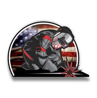 Welder Fabrication American Flag Sticker Car Motorcycle Bicycle Skateboard Laptop Luggage Decals Bumper Stickers Waterproof