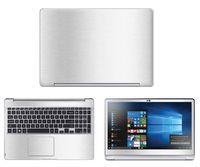 Decalrus - Protective Decal for Samsung Notebook 7 Spin-NP740U5M (15.6" Screen) Laptop Silver Texture Brushed Aluminum Skin case Cover wrap BAsamsungSpin7_15Silver