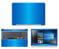 Decalrus - Protective Decal for Samsung Notebook 7 Spin-NP740U5M (15.6" Screen) Laptop LITE Blue Texture Brushed Aluminum Skin case Cover wrap BAsamsungSpin7_15LiteBlue