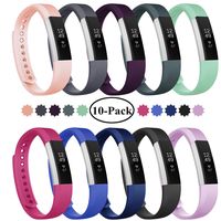 Fundro Replacement Bands Compatible with Fitbit Alta and Fitbit Alta HR, Newest Sport Strap Wristband with Secure Buckle（10 Pack） (B# 10pack, Small(6.2"-7.1"))