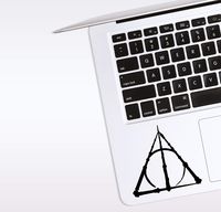 World Design Hallows Wands Laptop Corner Decal