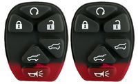 KeylessOption Keyless Entry Remote Control Key Fob Rubber Button Pad Outer Cover Shell Repair Fix For OUC60270, OUC60221 (Pack of 2)