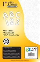 Headline Sign 6105 EZ Art Peel-and-Stick Letters and Numbers, 1-Inch, 93 Pieces, White