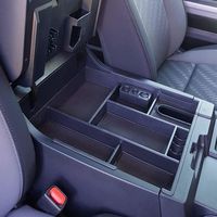 JKCOVER Center Console Organizer Tray Compatible with Toyota Tundra 2014 2015 2016 2017 2018 2019 2020 Tundra Accessories,Insert ABS Black Materials Armrest Box Secondary Storage