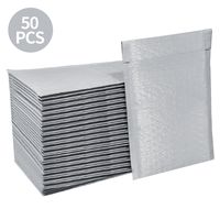 HBlife #0 6x10 Inches Poly Bubble Mailers Self Seal Gray Padded Envelopes, Pack of 50