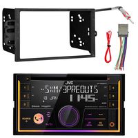 New Double Din Bluetooth USB CD Radio Stereo Player Car Radio Install Mount Kit with Radio Wire Harness