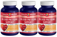 Natural folic Acid - Blood Pressure Support - Heart Healthy antioxidants (3 Bottles)