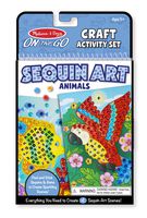 Melissa & Doug On-The-Go Crafts Animals Sequin Art (Great Gift for Girls and Boys - Best for 5, 6, 7, 9, 10 Year Olds and Up)