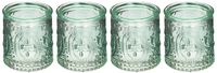 Kate Aspen Vintage Blue Glass Tealight Holder (Set of 4)