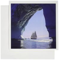 3dRose Sailboat In the Artic - Greeting Cards, 6 x 6 inches, set of 12 (gc_80870_2)
