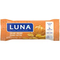 LUNA BAR - Gluten Free Bars - Creamy Dreamy Peanut - (1.69 Ounce Snack Bars, 15 Count)