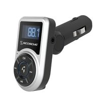 SCOSCHE BTFM3SR-SP1 BTFREQ Universal Bluetooth Hands-Free Car Kit with Digital FM Transmitter and 10-Watt USB Car Charger - Silver