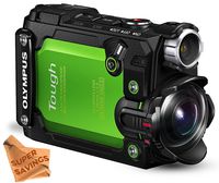 Olympus TG-Tracker with 1.5-Inch LCD (Green) & Super Savings Lens Cleaning Cloth