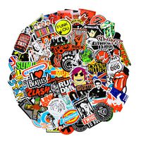 Band Stickers Pack Rock Roll Stickers Decals Laptop Cars Guitar Bumper Punk Classic Vinyl Waterproof Graffiti 100pcs (Rock)