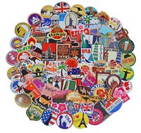 100 Pieces Waterproof Vinyl Stickers for Personalize Laptop, Car, Helmet, Skateboard, Luggage Graffiti Decals (U - section)