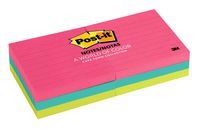 Post-it Notes, 3 in x 3 in, America's #1 Favorite Sticky Note, Cape Town Collection, Lined, 6 Pads/Pack (630-6AN)