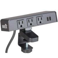 VARIDESK PowerHub Surge Protector with 3 AC Outlets and 2 USB Ports - 12' Cord