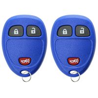 KeylessOption Keyless Entry Remote Control Car Key Fob Replacement for 15913420 Blue (Pack of 2)
