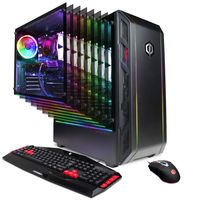 CYBERPOWERPC Gamer Master Gaming PC, AMD Ryzen 5 1400 3.2GHz, AMD Radeon RX 570 4GB, 8GB DDR4, 480GB SSD, WiFi Ready & Win 10 Home (GMA8900CPG, Black)