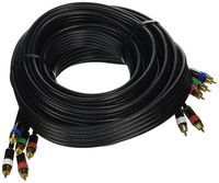 Monoprice 102857 25-Feet 18AWG CL2 Premium 5-RCA Component RG-6 Video Coaxial Cable - Black