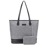 UtoteBag Women 15.6 Inch Laptop Tote Bag Notebook Shoulder Bag Lightweight Multi-pocket Nylon Business Work Office Briefcase for Computer/Macbook/Ultrabook (Grey)